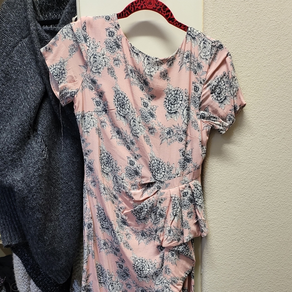 Pink floral dress